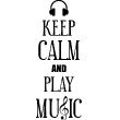 Muurstickers 'Keep Calm' - Muursticker Muziek afspelen - ambiance-sticker.com