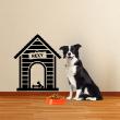 Muurstickers namen - Muursticker huis hond 1 - ambiance-sticker.com