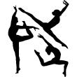 Muurstickers sport en voetbal - Muursticker set van gymnasten - ambiance-sticker.com
