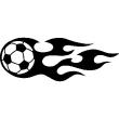 Muurstickers sport en voetbal - Muursticker vliegende bal met vlammen 1 - ambiance-sticker.com