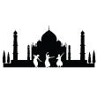 Taj Mahal en dansers - ambiance-sticker.com