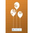 Drie ballonnen met krulletjes - ambiance-sticker.com