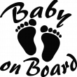 Muurstickers babykamer - Muursticker ondertekenen met baby voetafdrukken - ambiance-sticker.com