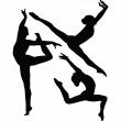 Muurstickers sport en voetbal - Muursticker set van gymnasten - ambiance-sticker.com