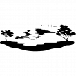 Muurstickers Swarovski Elements - Muursticker Nacht silhouet - ambiance-sticker.com