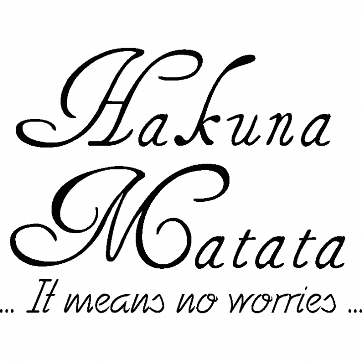 Muurstickers teksten - Muursticker Hakuna Matata - ambiance-sticker.com